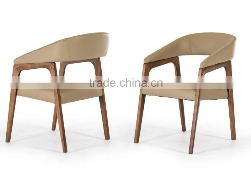 Modern unique design leather armchair kitchen chair HDAC1073