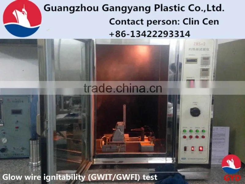 Glow wire test PC plastic for 950 c degree polycarbonate pellet, glow wire ignitability polycarbonate granule