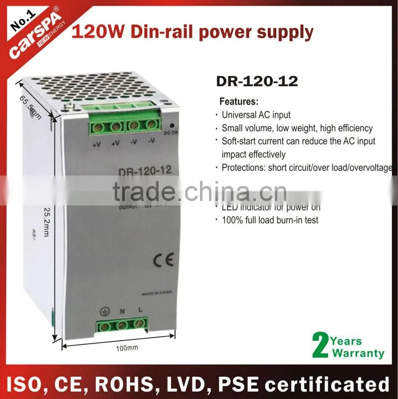 120W CE RoHS approved 12v power supply source ac dc