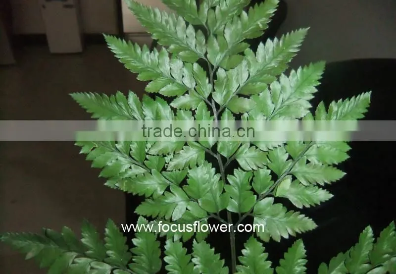 Home Decor Fresh Leather Leaves Fern For Wedding Leather Process Plant Fern