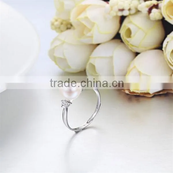Pearl ring designs/freshwater pearl ring wholesale