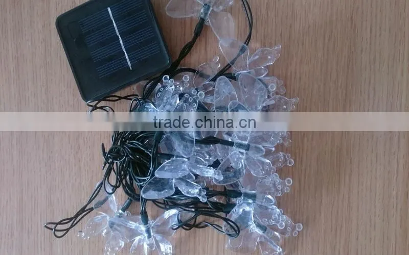 Christmas wedding party holiday indoor outdoor colorful solar string lighting -butterfly
