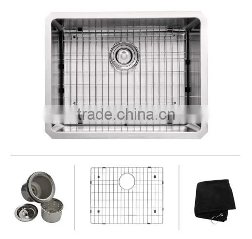 Undermount Single Bowl 16 gauge Stainless Steel Kitchen Sink With cupc approved 2318A