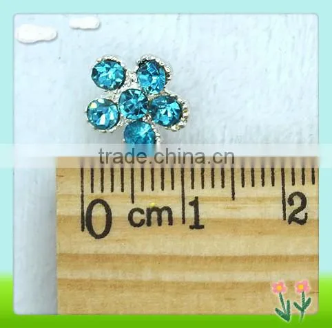 Wholesale blue rhinestone button 10mm