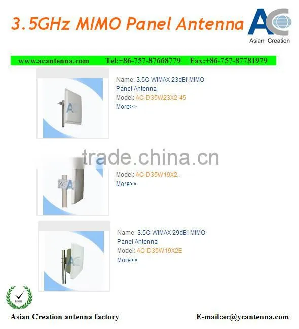 3.5G WIMAX 29dBi MIMO Panel Antenna with Enclosure