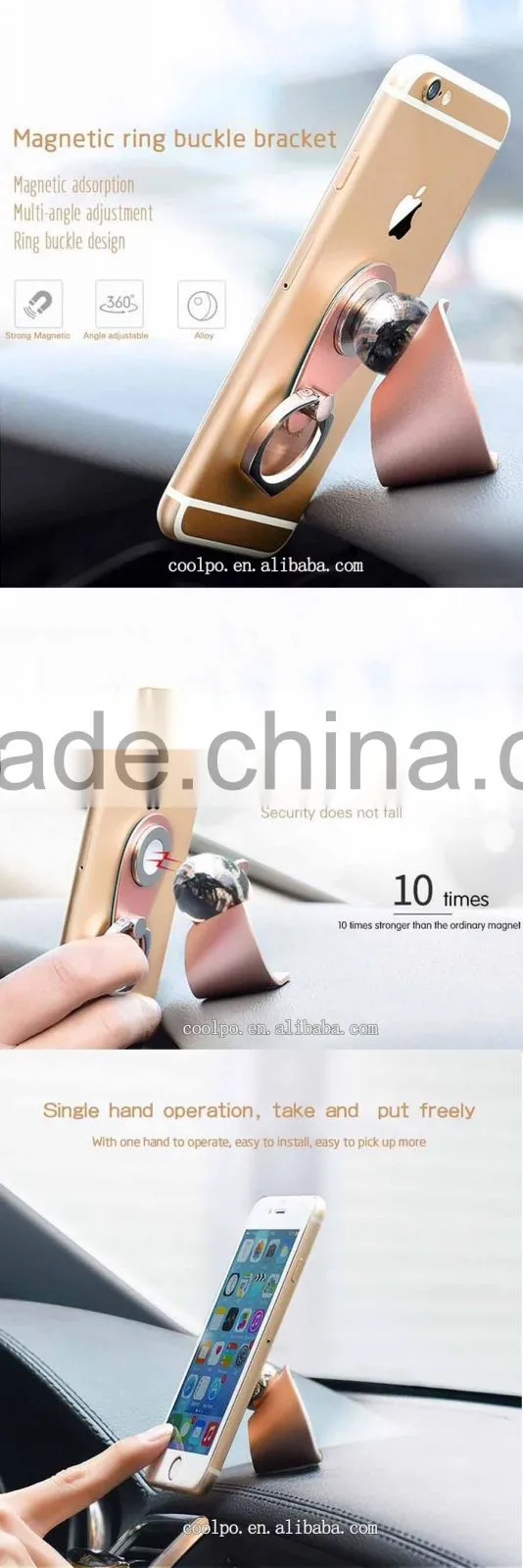 Finger Ring Grip 360 Rotation magnetic car phone holder