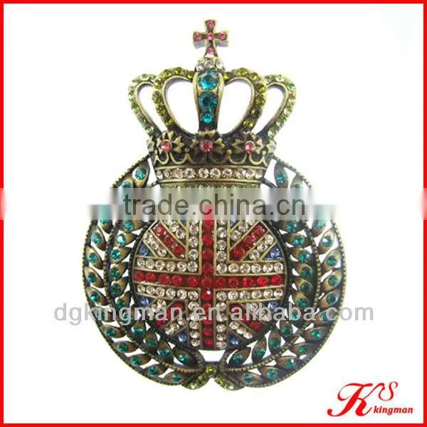 Fashion Crystal crown brooch