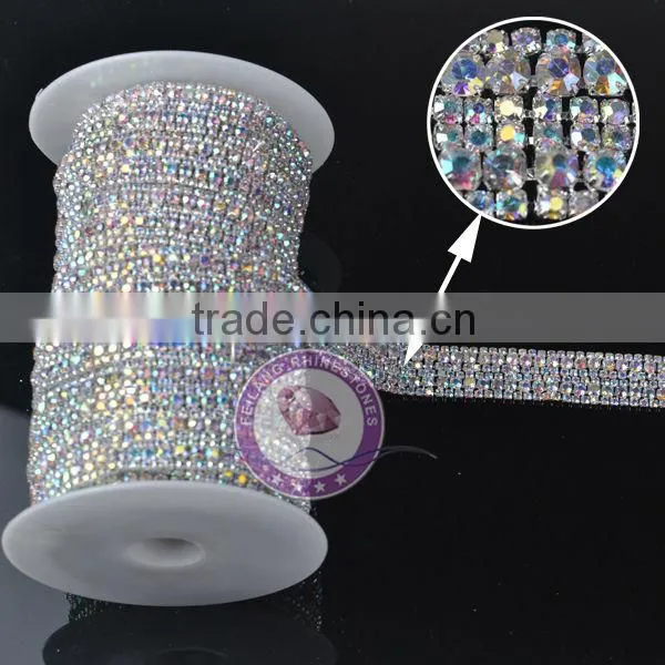 Feilang New special sew on rhinestone cup chain for garment decoration