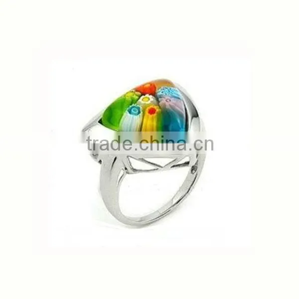 Fashion jewelry high quality stainless steel wedding different types stones rings single stone ring blue stone ring (LR9418)