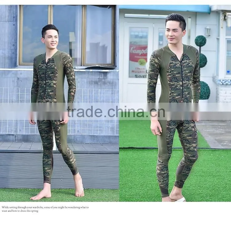 5mm Mens Spear Fishing Camo Scuba Dive Rash Guard 2 Piece Yamamoto Neoprene