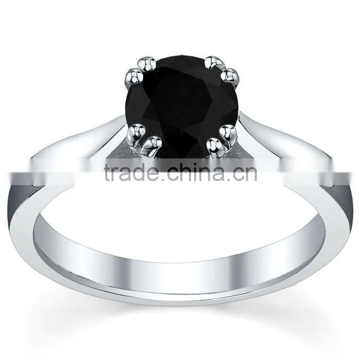 NATURAL LOOSE WHITE DIAMOND EXCELLENT QULAITY WHITE GOLD ENGAGEMENT RING