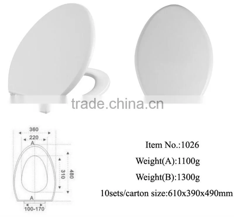 1026 western elongated plastic fashion toilet seat