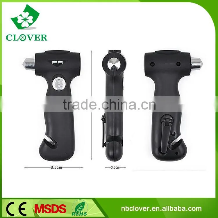 4 in 1 3 led with emergency hammer rechargeable led flashlight