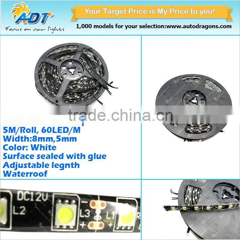 Hot Waterproof 12V 5M flexible 5M 300led 5050 smd led light strip