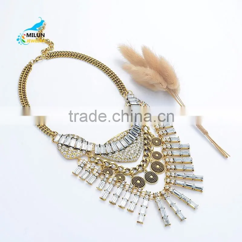 New Arrival Top quality Z design fashion necklace women choker bib crystal Necklace statement Neckalces