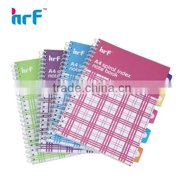 colorful cover A4 spiral notebook for school