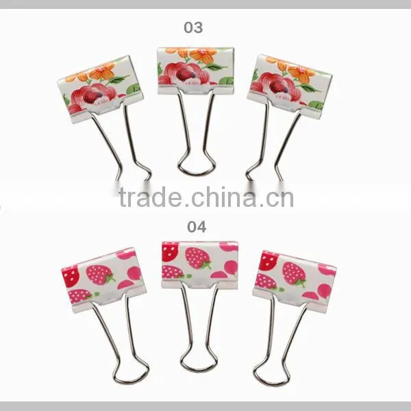 25mm Floral Print Binder Clip