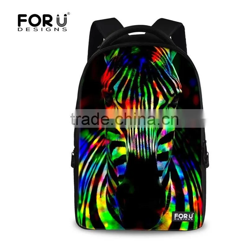 3D Multicolor Zebra Printing Travelling Backpack,Backpack Manufacturers China,Custom Backpack