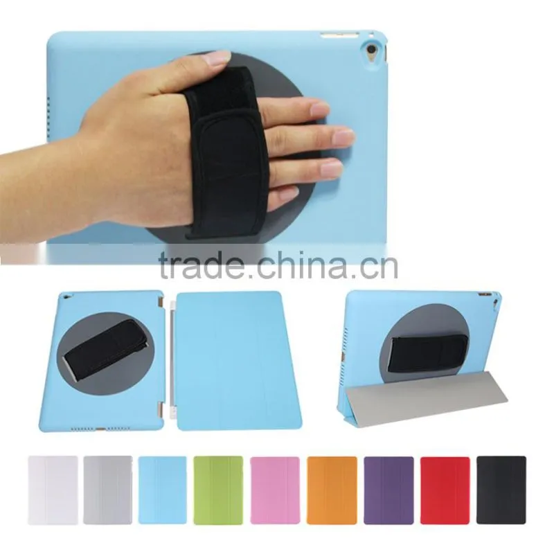 Factory Outlet Patent Item 360 Rotation handheld PC back case PU Smart front flip cover for iPad air 2