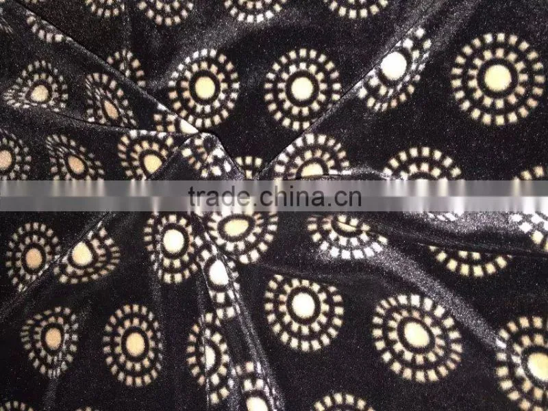 Round Flower Circle Pattern Ks Print Velvet For India