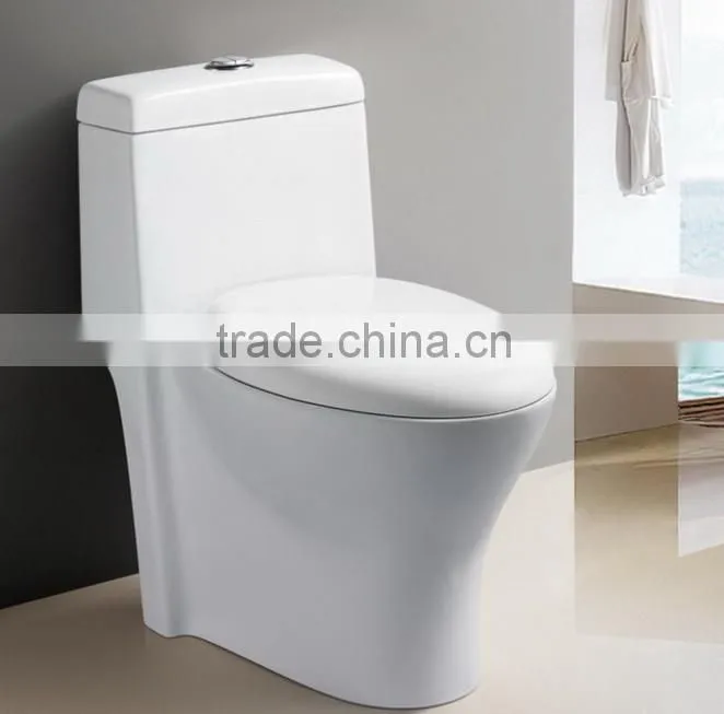 Big pipe PP material seat cover wc toilet with strong water flush and no block