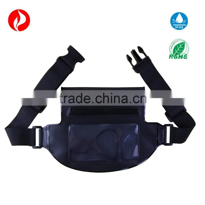 High quality eco-friendly new product on market running waist belt mobile phone pvc waterproof waist bag