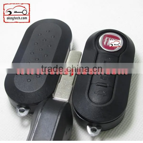 Best price Fiat 3 button remote key cover Deep blue fiat 500 car key covers fiat