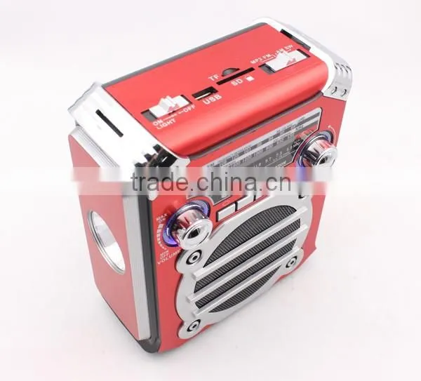 High Quality NEW Solar Powered AM/FM Radio with Solar Panel,USB/SD/Aux-in