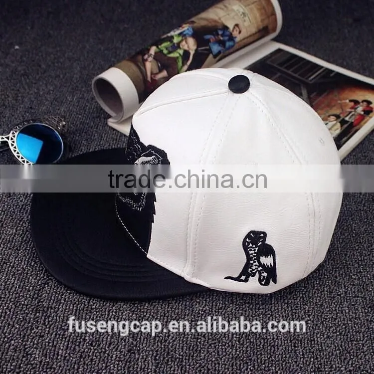 owl embroidery pattern high quanlity leather realistic china snapback hats