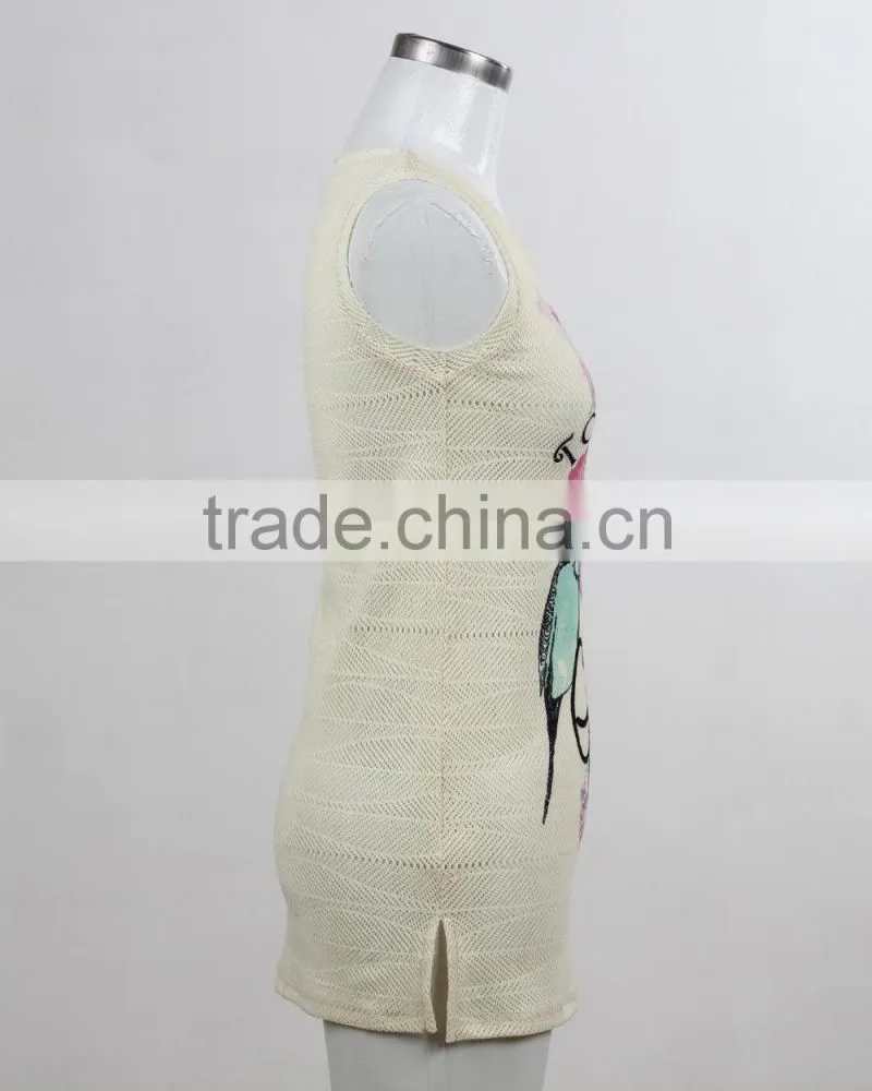 F5S15427 2016 New Style Wholesale Woman Print Tank Tops Made In China
