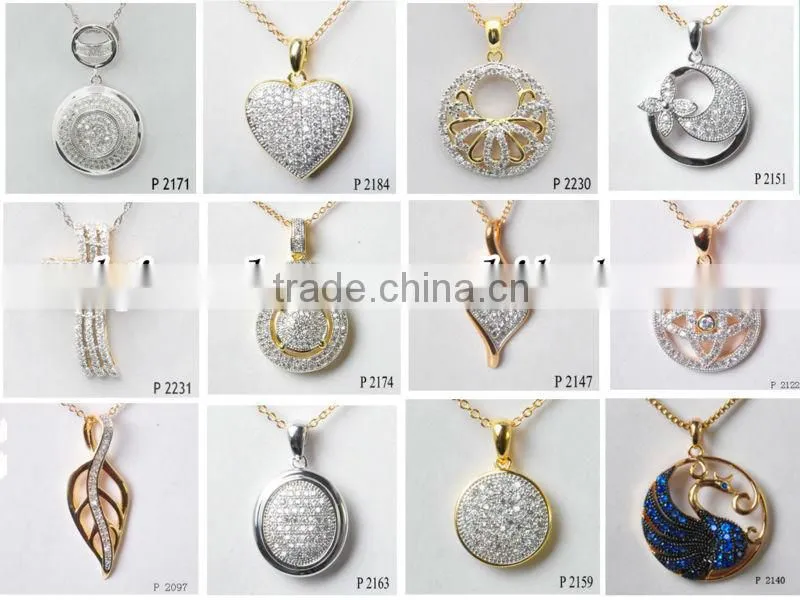 Fashion 925 Silver Jewelry Pendant With Crystal