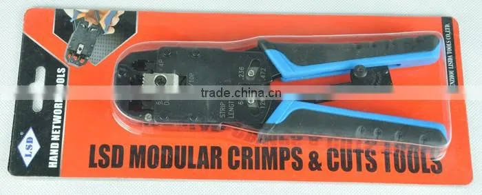 LSDbrand Manual network tools for telecom rj45 rj10 rj11/12 network cable crimping tools LS-200R