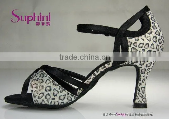 Suphini Leopard Woman High Heel Dance Shoes Latin