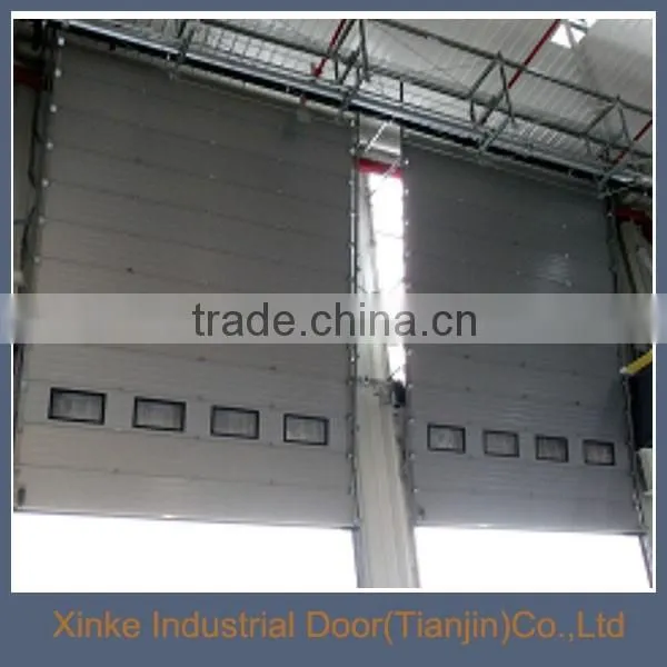 China big size sectional industrial doors with little window and door SLD-020
