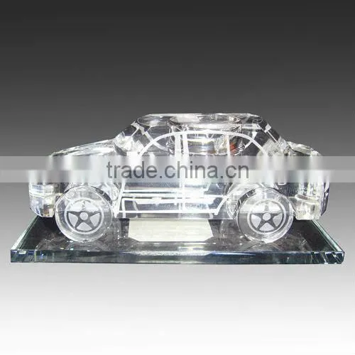 2016 clear new crystal car model with clear base