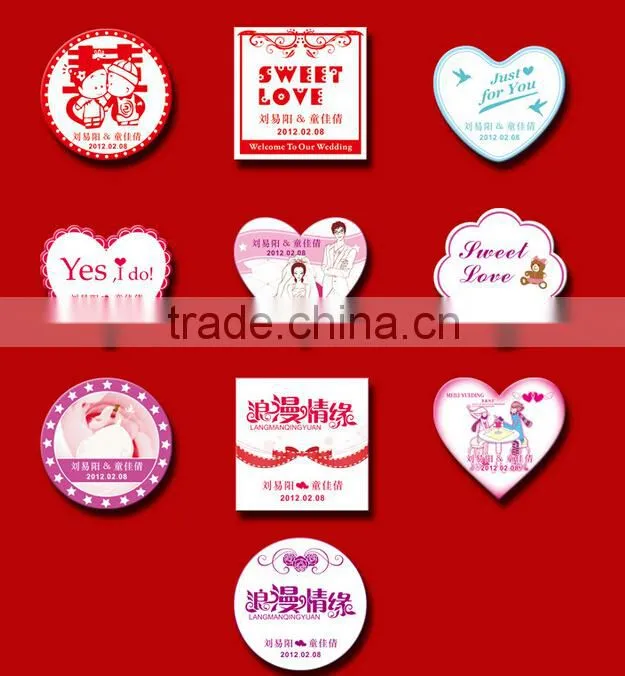 Wedding label stickers drink bottle lable maker