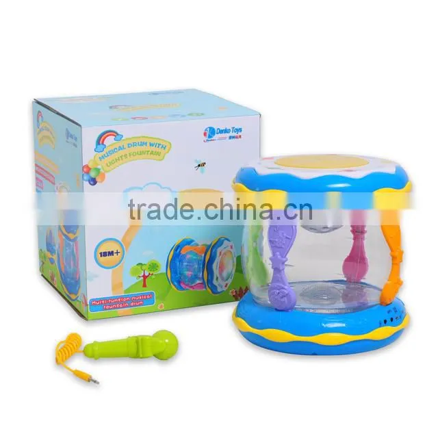 Fashional Music Fountain Kids Baby Musical Drum Toy