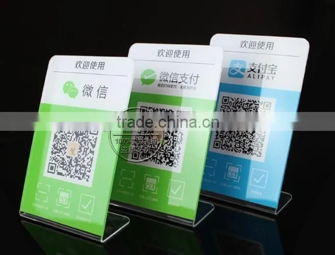 wholesale custom acrylic table payment sign