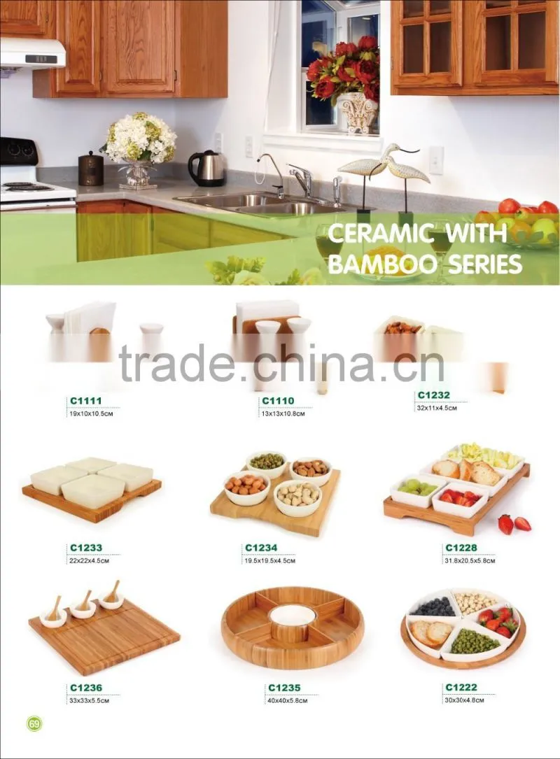 High quality hot selling bamboo dessert plate wholesale
