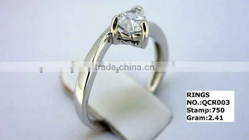 QCR003 silver rhodium plating ring,cheap lead&nickle free 925 sterling silver jewelry ring