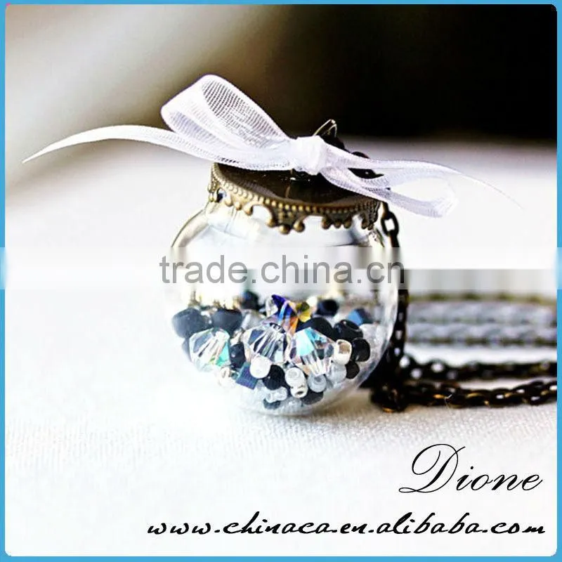 2014 hot selling Mini Glass cover crystal ball large decorative glass balls