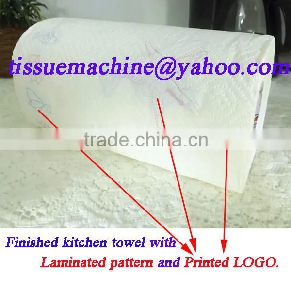 Economical Lamination High Speed Automatic Toilet Paper Kitchen Paper Towel Making Machine