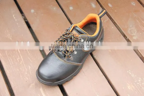 genuine leather upper material and PU outsole material ce army safety shoes