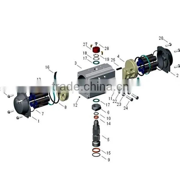 Single Acting Return Pneumatic Valve Actuator
