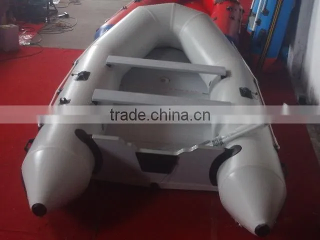 380cm rigid inflatable boat with aluminum floor for rescue, sports and fishing use