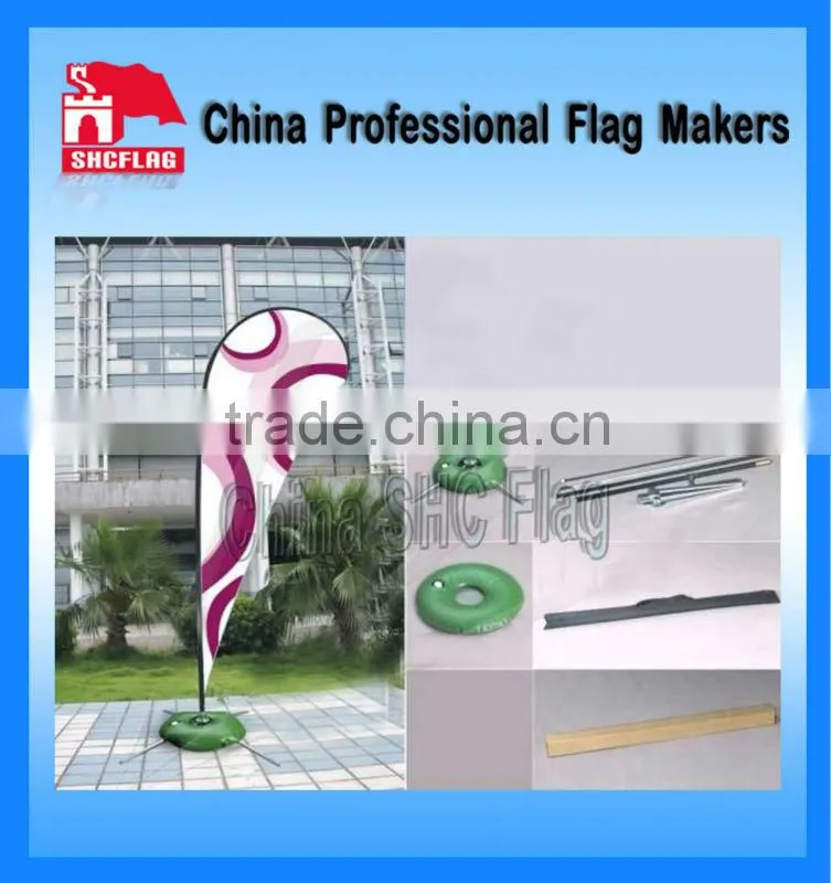 outdoor advertising Aluminum Lighted feather Flag Poles