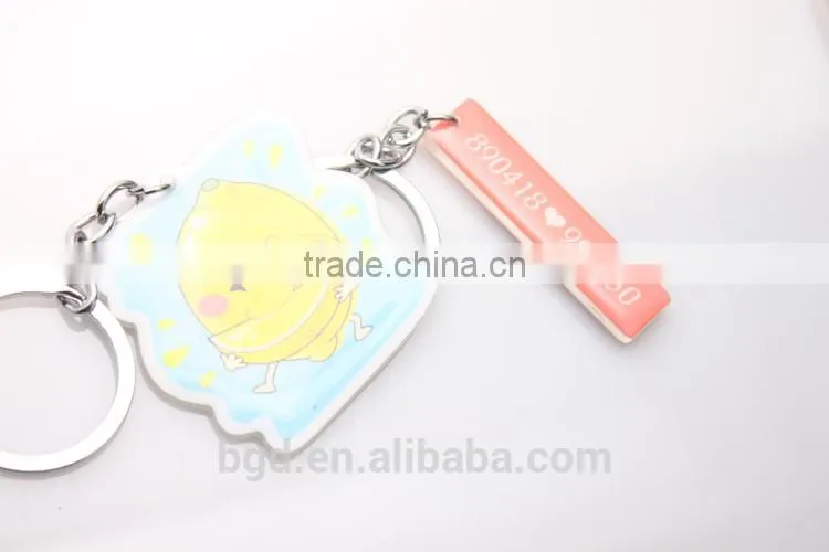 VOGRACE Hotsale printed cartoon acrylic keychain