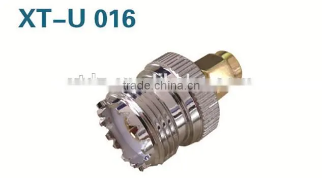 50 ohm Brass SMA male to UHF PL259 connector