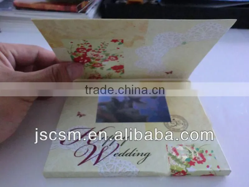 Hot 10 inch chrome paper uv printing lcd video greeting card digital business card video brochure for advertising