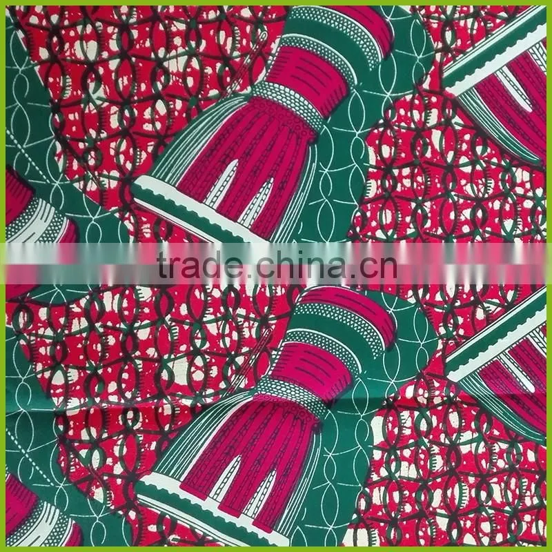 wholesale customized african wax printed 100% cotton fabric for clothes